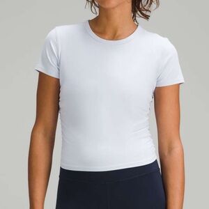 Lululemon All It Takes Short-Sleeve Shirt Nulu Blissful Blue Size 12